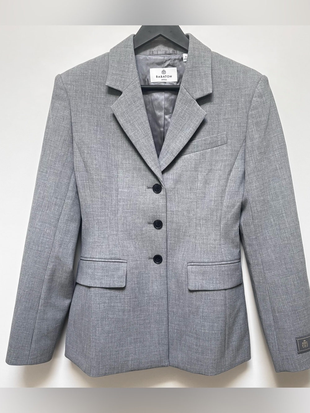 Aritzia Babaton Standout Blazer Heather Dark Grey Size 4 NWT